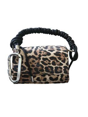 NEW | Leopard Print Mini Clutch Purse Paracord Handle Carabiner